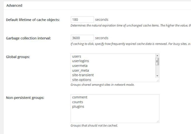 Object Cache Advanced