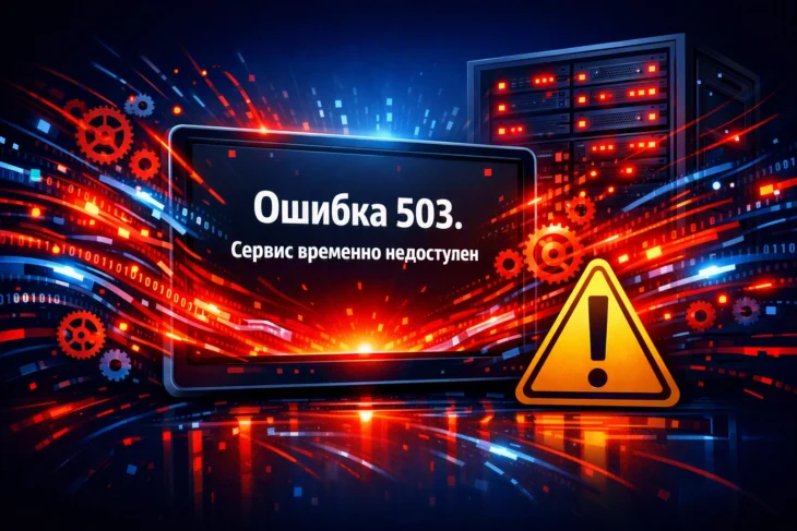 Сервис временно недоступен: ошибка 503 на экране и перегруженный серверный шкаф